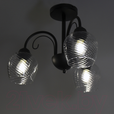 Люстра Элетех Берта 131 НСБ 01-3х60-158 Е27 / 1005404982 (черный муар)