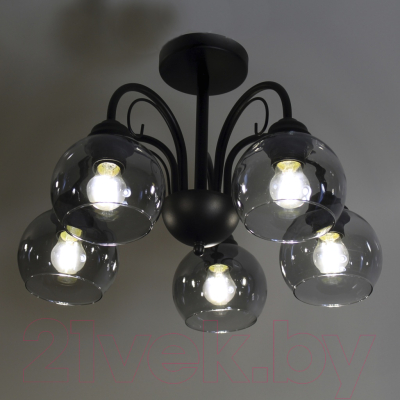 Люстра Элетех Берта 151 НСБ 01-5х60-132 Е27 / 1005404645 (черный муар)