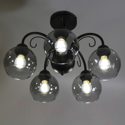 Люстра Элетех Берта 151 НСБ 01-5х60-132 Е27 / 1005404645 (черный муар)