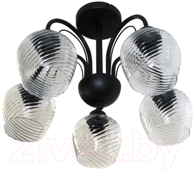 Люстра Элетех Берта 151 НСБ 01-5х60-132 Е27 / 1005404983 (черный муар) - фото