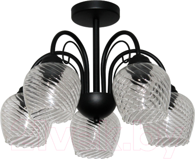 Люстра Элетех Берта 151 НСБ 01-5х60-132 Е27 / 1005404983 (черный муар)