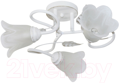 Люстра Элетех Бонни 131 НПБ 01-3х60-205 Е14 / 1005404781 (белый/золото)