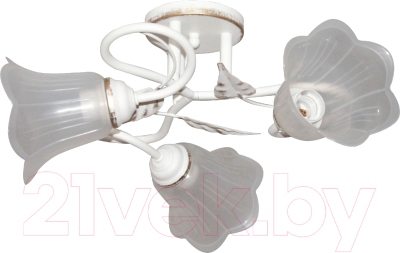 Люстра Элетех Бонни 131 НПБ 01-3х60-205 Е27 / 1005404778 (белый/золото) - фото