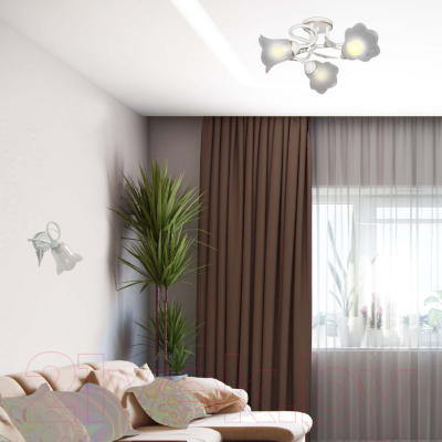 Люстра Элетех Бонни 131 НПБ 01-3х60-205 Е27 / 1005404778 (белый/золото)