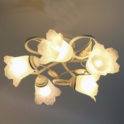 Люстра Элетех Бонни 151 НПБ 01-5х60-153 Е14 / 1005404782 (белый/золото)