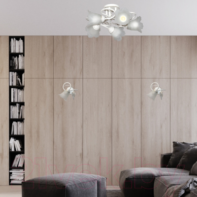 Люстра Элетех Бонни 151 НПБ 01-5х60-153 Е14 / 1005404782 (белый/золото)