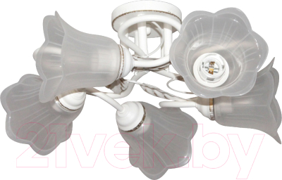 Люстра Элетех Бонни 151 НПБ 01-5х60-153 Е27 / 1005404779 (белый/золото) - фото