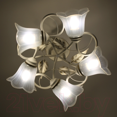 Люстра Элетех Бонни 151 НПБ 01-5х60-153 Е27 / 1005404779 (белый/золото)