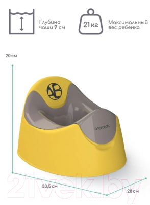 Детский горшок Amarobaby Bonny / AB221104B/04 (желтый)