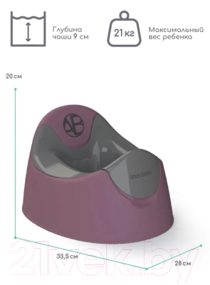 Детский горшок Amarobaby Bonny / AB221104B/22 (фиолетовый)