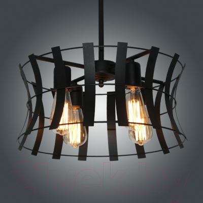 Люстра Элетех Викинг 141 НПБ 01-4х60-128 Е27 / 1005405098 (черный муар)