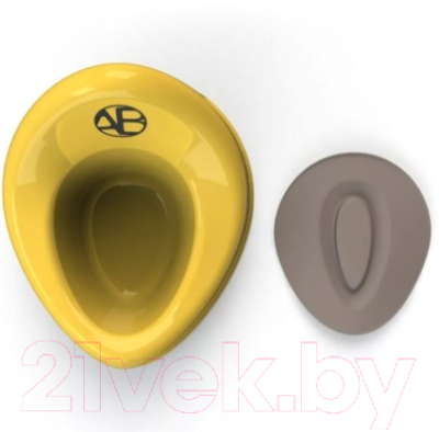 Детский горшок Amarobaby Fort с крышкой / AB221102F/04 (желтый)