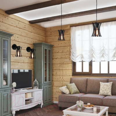 Потолочный светильник Элетех Викинг 211 НСБ 01-60-174 Е27 / 1005405099 (черный муар)