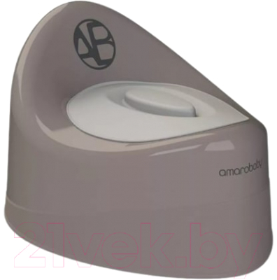 Детский горшок Amarobaby Fort с крышкой / AB221102F/11 (серый) - фото