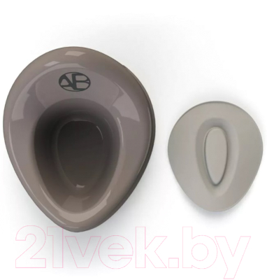 Детский горшок Amarobaby Fort с крышкой / AB221102F/11 (серый)