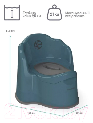 Детский горшок Amarobaby Ergonomic с крышкой / AB221103Er/18