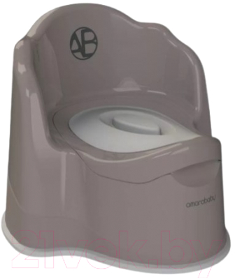Детский горшок Amarobaby Ergonomic с крышкой / AB221103Er/11 (серый) - фото