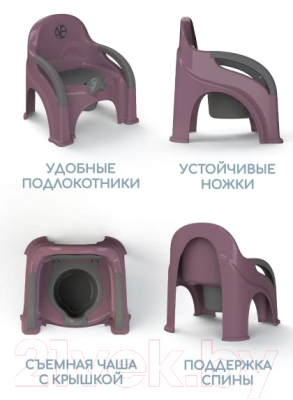 Детский горшок Amarobaby Baby chair / AB221105BCh/22 (фиолетовый)