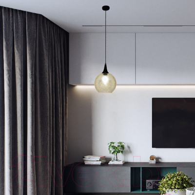 Потолочный светильник Элетех Винтаж 245 НСБ 72-60 М56 / 1005404265 (лунный янтарь /шнур черный)