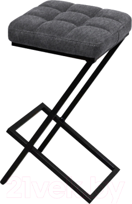 Табурет барный Древпром Лофт ДП3-14 полубарный (черный матовый/темно-серый) - фото