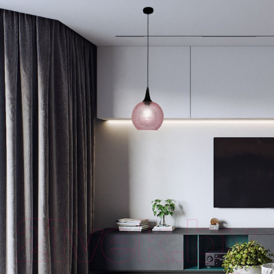 Потолочный светильник Элетех Винтаж 245 НСБ 72-60 М56 / 1005404263 (розовое вино/шнур черный)