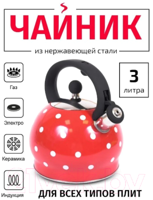 Чайник со свистком TimA WTK241C