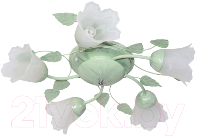 Люстра Элетех Глория 151 НПБ 01-5х60-102 Е14 / 1005403199 (зеленый/серебристый) - фото