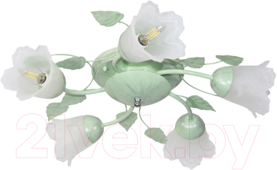 Люстра Элетех Глория 151 НПБ 01-5х60-102 Е14 / 1005403199 (зеленый/серебристый)