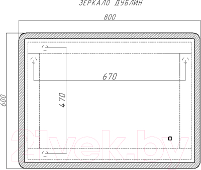 Зеркало Домино Дублин 80 GL7017Z