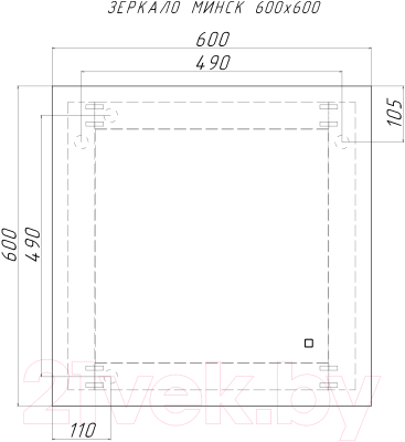Зеркало Домино Минск 60 GL7038Z