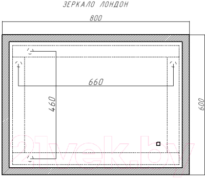 Зеркало Домино Лондон 80 GL7019Z