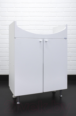 Тумба под умывальник Айсберг Амур 60 Промо без ящика