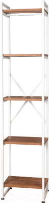 Стеллаж Millwood Лофт CH-2 40x35x182 (дуб табачный Craft/металл белый) - фото