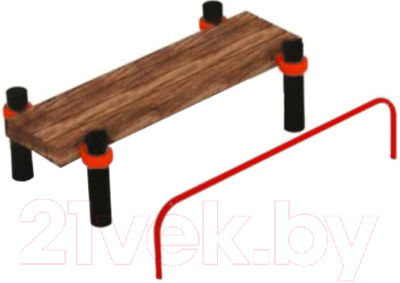 Скамья для пресса Dinamika Прямая ZSO-001919 - фото