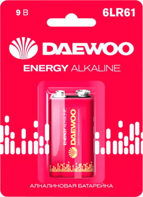 Батарейка Daewoo 6LR61 Energy Alkaline BL-1 12/144 - фото