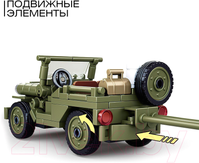 Конструктор Sluban Джип с пушкой M38-B0853 / 6958119