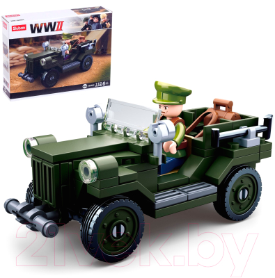 Конструктор Sluban Армия Военный джип M38-B0682 / 4192624