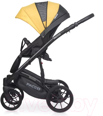 Детская универсальная коляска Riko Basic Pacco 2 в 1 (08, желтый/черный)
