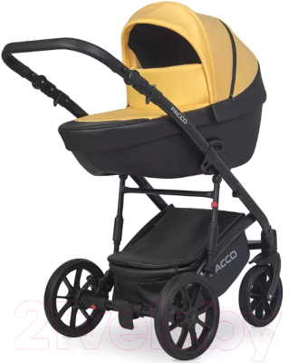 Детская универсальная коляска Riko Basic Pacco 2 в 1 (08, желтый/черный)
