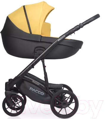 Детская универсальная коляска Riko Basic Pacco 2 в 1 (08, желтый/черный)