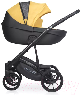 Детская универсальная коляска Riko Basic Pacco 2 в 1 (08, желтый/черный)