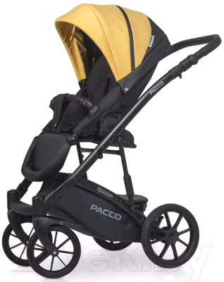 Детская универсальная коляска Riko Basic Pacco 2 в 1 (08, желтый/черный)