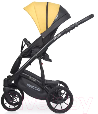 Детская универсальная коляска Riko Basic Pacco 2 в 1 (08, желтый/черный)