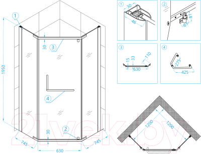 Душевой уголок RGW PA-081 / 35088122-14