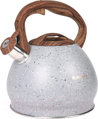 Чайник со свистком Kukmara Серый мрамор kuk-07 / 3103455 - фото