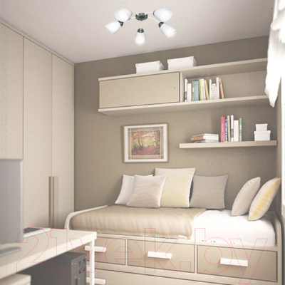 Люстра Элетех Китти 151 НПБ 01-5х60-134 Е27 / 1005405001 (белый/хром)