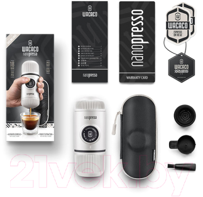 Кофеварка эспрессо Wacaco Nanopresso Elements Chill White