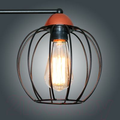 Люстра Элетех Конти 141 НПБ 01-4х60-127 Е27 / 1005405027 (черный муар/медь)