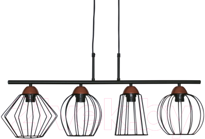 Люстра Элетех Конти 241 НСБ 01-4х60-109 Е27 / 1005405026 (черный муар/медь)