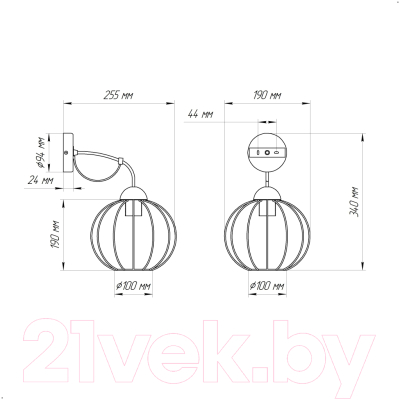 Бра Элетех Конти 511 НББ 01-60-165 Е27 / 1005405032